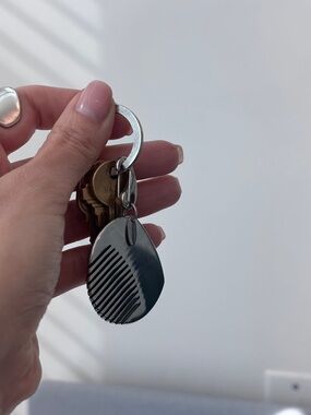 Silver color Comb Keyring Bag Charm Small